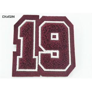 Buy cheap Number And Alphabet Chenille Embroidery Patches / Embroidered Iron On Appliques from wholesalers