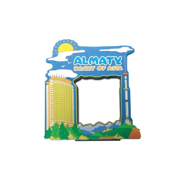 Quality Promotional Gift Customized 2D ALMATY Silicon, Soft PVC Photo Frame for sale