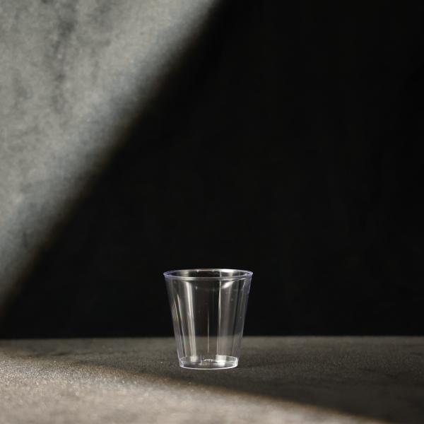 Durability 60ML Round PS Plastic Cups For Hot And Cold Beverages Withe