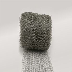 Buy cheap Silver Plain Weave Stainless Steel Knitted Wire Mesh Width 200mm from wholesalers