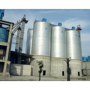 Buy cheap Wheat Galvanized Grain Silo / Fly Ash Storage Silo Manufacturing Plant Support product