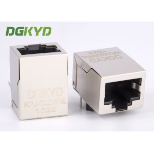 Front Pin Integrated Magnetics RJ45 Modular Jack With Copper Alloy Shell