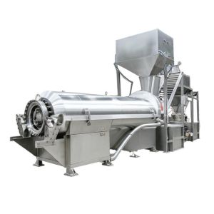 Continuous Crystal Separation and Dewatering Salt Pushing Centrifuge System