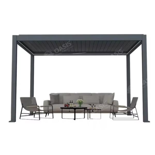 Quality Balcony Rain Proof Motorized  Aluminum  Pergola For Mansions for sale