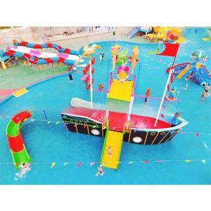 Buy cheap 18m*16m*9m Pirate Ship Water Park Children Water Playground Sturdy Structure product