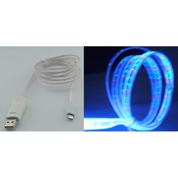 Quality Clear Flat Multicolor Luminescent USB Charge Cable TO Micro 5-pin Cable for sale