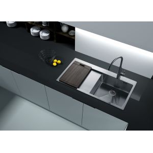 White Black Sintered Stone Slabs 800x2600mm Kitchen Countertop