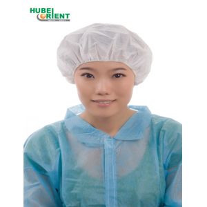 Buy cheap Nonwoven Disposable Round Headcover Bouffant Cap With Single Elastic from wholesalers