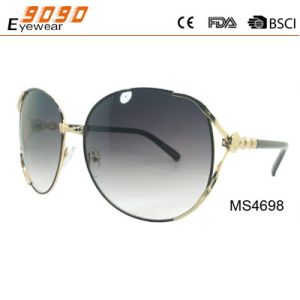 Buy cheap unisex sunglasses with round metal frame, new fashionable designer style, lens UV400 from wholesalers