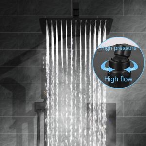 Buy cheap Bathroom shower mixer 360 degrees rotating thermostatic waterfall rainfall ceiling water saving shower mixer head from wholesalers