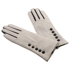 Buy cheap New design white leather gloves with 5 buttons from wholesalers