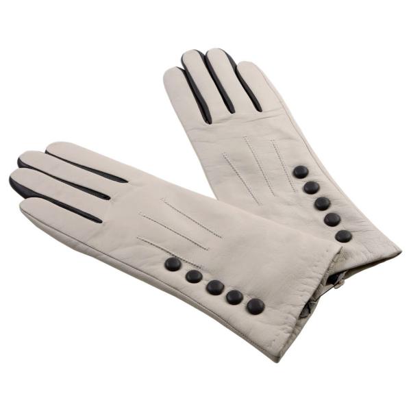 Buy cheap New design white leather gloves with 5 buttons from wholesalers