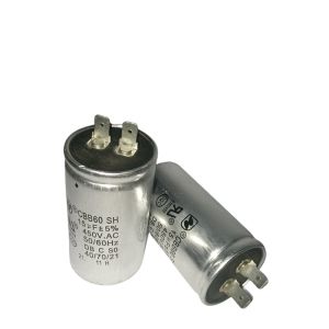 Water Pump Motor Capacitor CBB60 450V 15mfd With Two Quick-Connect Terminals