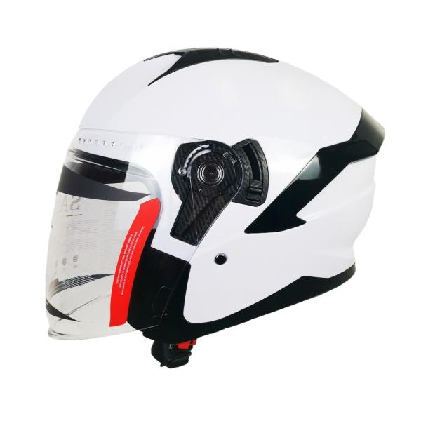 Quality White ABS Motorcycle Riding Helmet with Half Face PC Shield and Customizable Design for sale