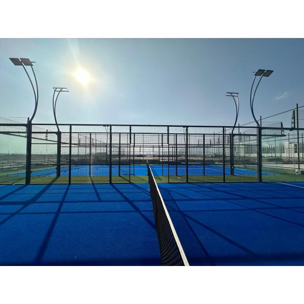 Quality Professional Padel Court Facilities High-Strength Fencing Rustproof Metal Frames Safety Glass Energy-Saving Lights Wear-Resistant Turf Set for sale