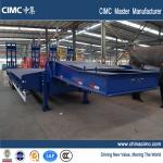 Buy cheap cimc shandong tri-axle low bed truck trailer 80 ton for sale from wholesalers