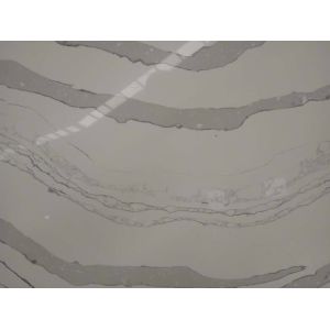 Buy cheap Shock Resistant Calacatta Classic Quartz / Prefab Caesarstone Calacatta Nuvo Slab from wholesalers