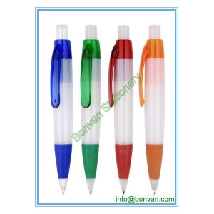 Buy cheap plastic transparent ball pen, transparent body plastic pen from wholesalers