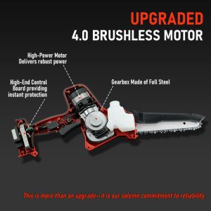 Buy cheap Powerful 8 Inch Rechargeable Chainsaw with Brushless Motor and Automatic Oiling for Smooth Cutting from wholesalers