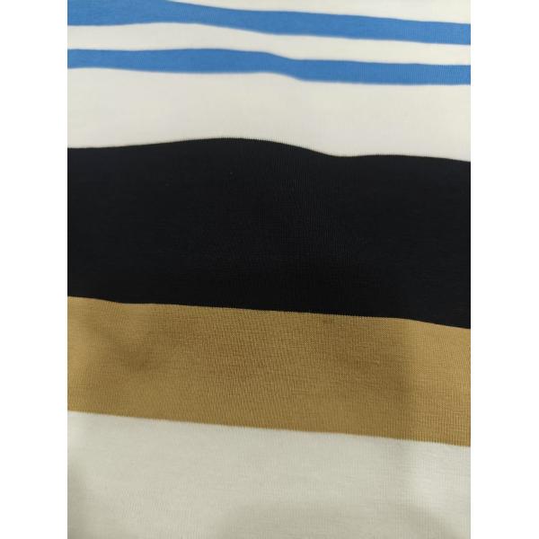 Buy cheap 40S Cotton Spandex Striped Knit Fabric for T-Shirts from wholesalers