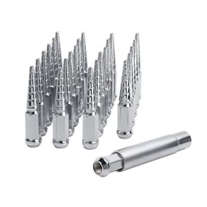 Buy cheap Twisted Spike Wheel Lug Nuts , Conical Seat Lug Nuts With 1 Socket Key product