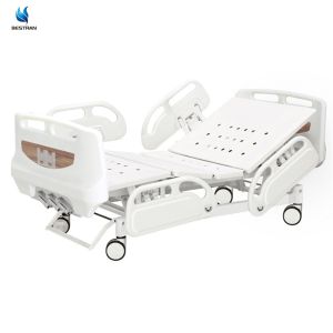 China Easy Clean Surfaces 3 Function Manual Hospital Bed Antimicrobial Materials Clinical Bed on sale