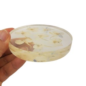 Buy cheap Artificial Transparent Flower Paperweight With Fragments / Chippings from wholesalers