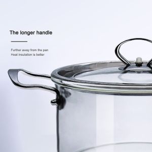 Buy cheap 2.3L 3.5L Transparent Borosilicate Glass Soup Pot from wholesalers