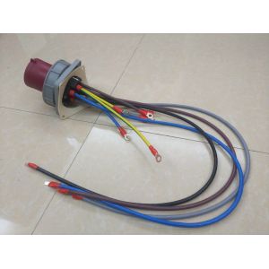 415V IP67 Watertight Thermoplastic Industrial Plug Sockets Panel Mounted