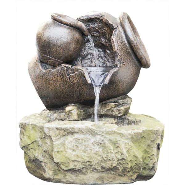 Quality Chinese Pot Backyard Water Fountains With Lights Weather Resistant for sale