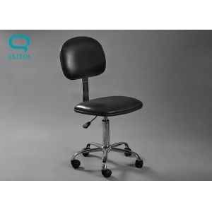 Buy cheap PU Leather ESD Cleanroom Chairs With Plastic Armrest from wholesalers