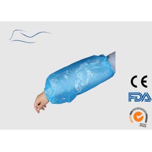 Buy cheap Blue Disposable Protective Sleeves , Plastic Arm Sleeves With Elastic Cuff from wholesalers