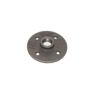 China Customized Npt Black Malleable Iron Flange 1 2 Inch Floor Flange Casting Technics on sale