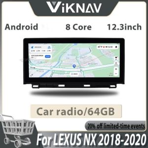 Viknav Car Radio For LEXUS NX (2018-2020)12.3 inch Touch Screen Wireless Carplay