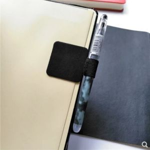 40 * 40mm Size Fancy Stationery Items , Leather Elastic Pen Loop Easy Use