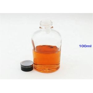 Buy cheap 100ml Clear Glass Dropper Bottles With Gold Screw Cap Silicon And PP Material from wholesalers
