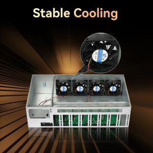 8 GPU Mining Rig Slot Mainframe With High Power Supply And Four Cooling Fan