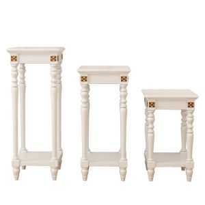 Buy cheap Concise White Console Desktop Pot Holder Flower shelf from wholesalers