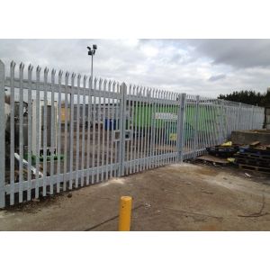 China H5m Commercial Steel Fencing , Rustproof Steel Perimeter Fence on sale
