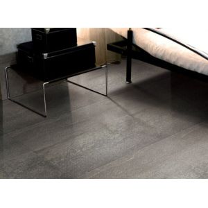 Matte Surface 24x24 Porcelain Tile Stone Look Grey Color Concave Convex Pattern