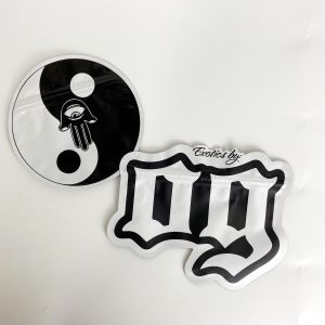 Circle Shaped Zip Lock Custom Mylar Bag 3.5 Gram Die Cut Moisture Proof