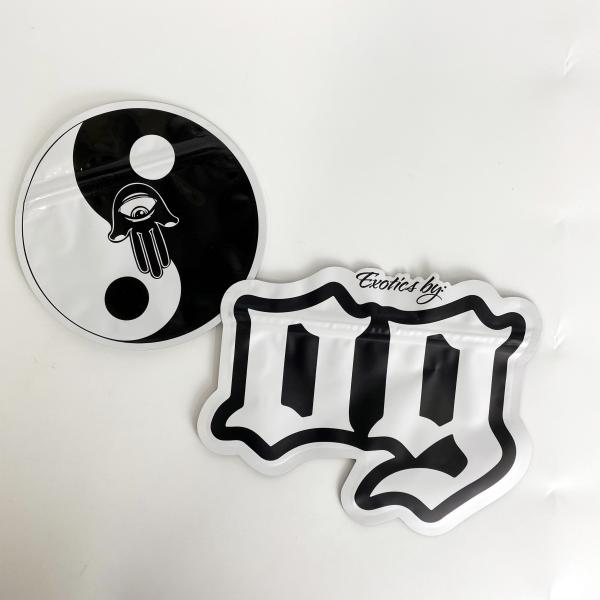 Circle Shaped Zip Lock Custom Mylar Bag 3.5 Gram Die Cut Moisture Proof