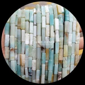 Natural Unakite Malachite Rectangle Square Shape Gemstone Bead Strands for DIY