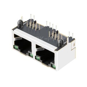 Buy cheap LPJE201AWNL Tab UP Green/Green LED 1X2 Port RJ45 Jack without Integrated Magnetics from wholesalers