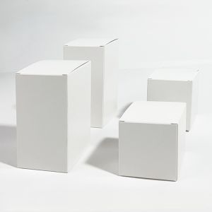Minimalist White Gift Box Set Premium Customizable Packaging Multi Size