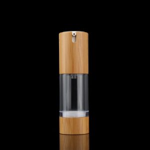 Buy cheap Refillable Transparent 15ml Airless Capless AS Bamboo Pump Bottle from wholesalers