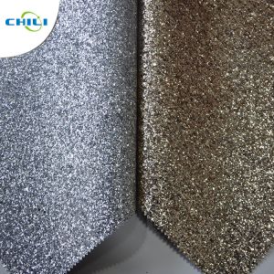 Buy cheap Garment Glitter Leather Fabric Customized Color Size Elegant For Handbags from wholesalers
