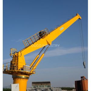 25t 20m Marine Cranes Stiff Boom With Rolled Steel Pedestal
