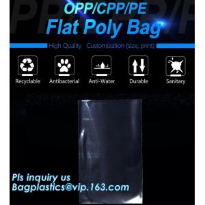 clear opp/cpp three side seal bag for beans,biscuits,cookies,pp cpp self