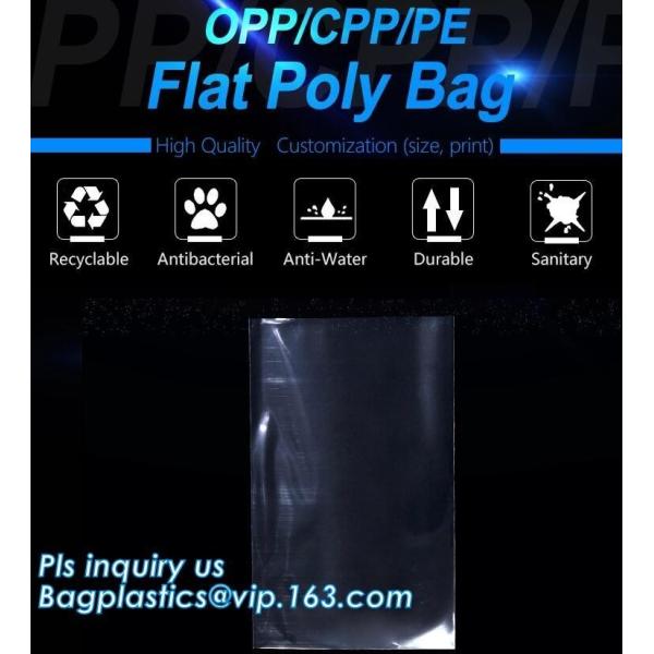 clear opp/cpp three side seal bag for beans,biscuits,cookies,pp cpp self